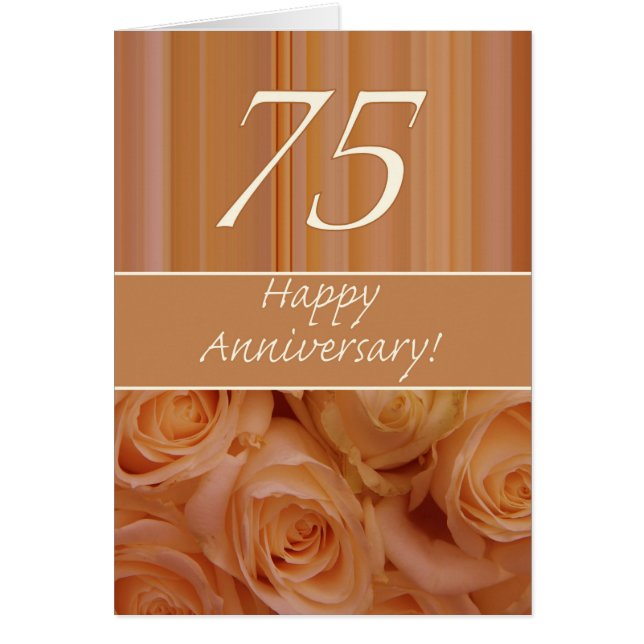 Happy 75th Anniversary roses (Front)