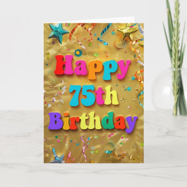 Happy 75th Birthday Card (Front)