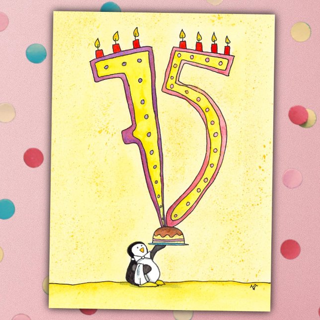 Happy 75th Birthday postcard by Nicole Janes (Creator Uploaded)