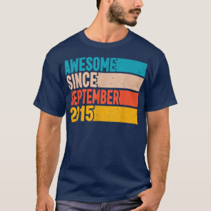 Happy 7th Birthday 7 Year Old Awesome Since Septem T-Shirt