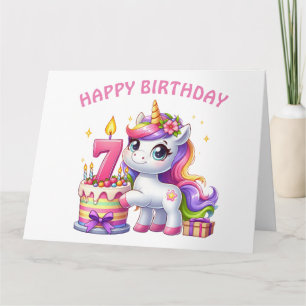 Happy 7th Birthday Card 