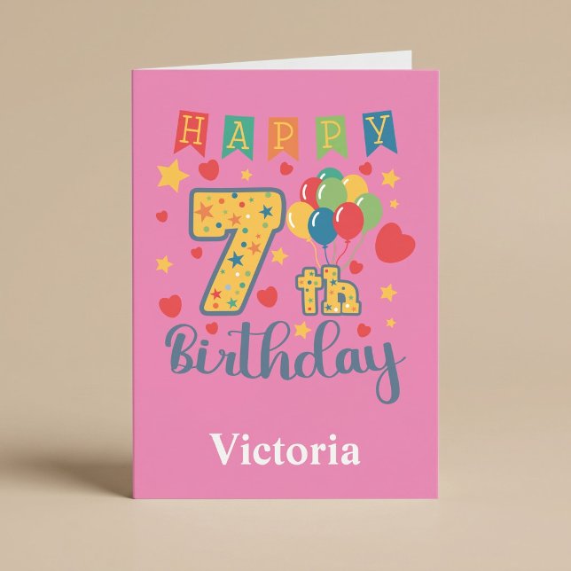 Happy 7th Birthday Card (Creator Uploaded)