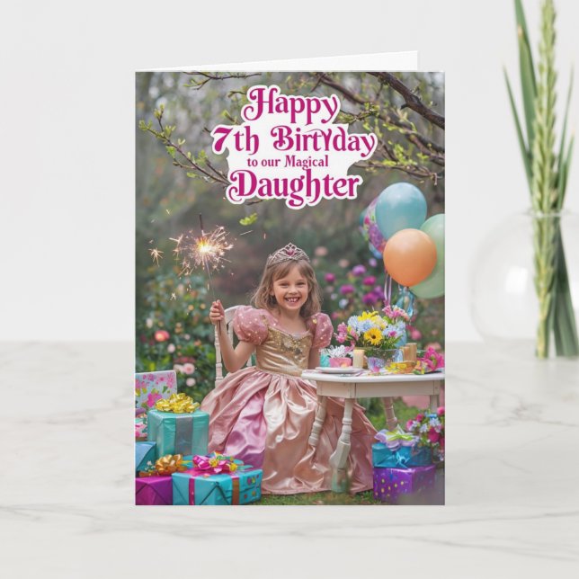 Happy 7th Birthday Card (Front)