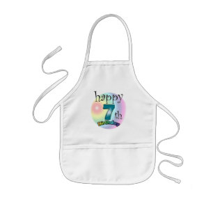 Happy 7th Birthday Kids Apron