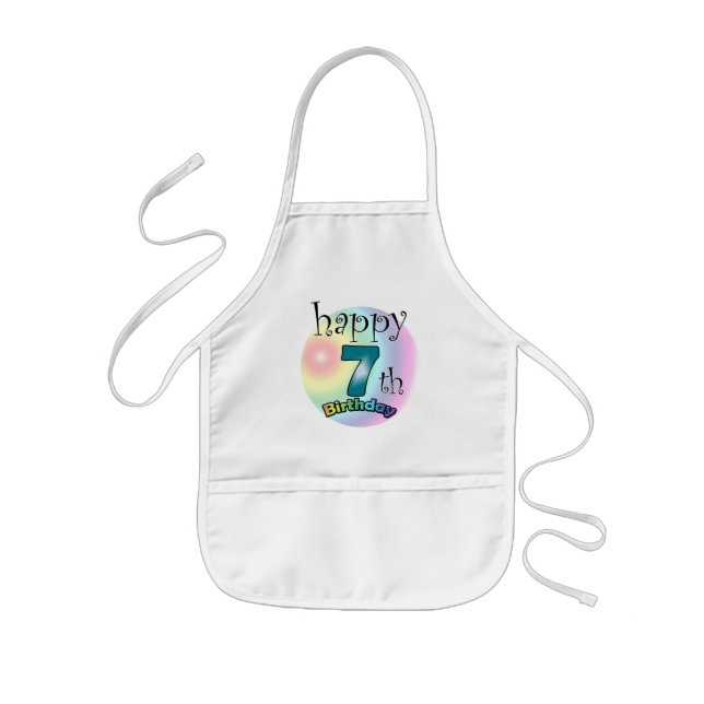Happy 7th Birthday Kids Apron (Front)