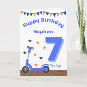 Happy 7th Birthday Nephew  Card