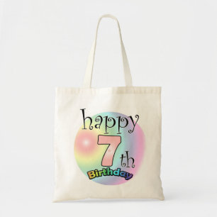 Happy 7th Birthday (roze) Tote Bag