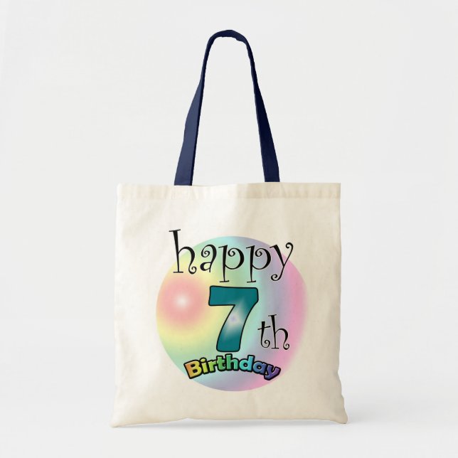 Happy 7th Birthday Tote Bag (Front)