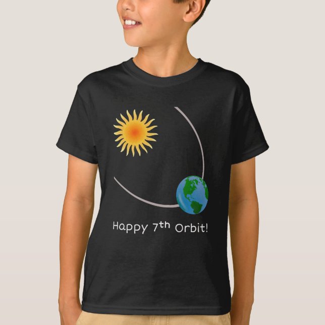 Happy 7th Orbit Space Birthday Shirt (Front)