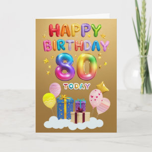 Happy 80th Birthday Card