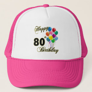 Happy 80th Birthday Gifts and Birthday Apparel Trucker Hat