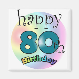 Happy 80th Birthday Magnet