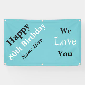 Happy 80th Birthday On Sale Banner