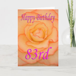 Happy 83rd Birthday Flower Card