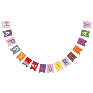 happy 85th birthday bunting flags