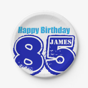 Happy 85th Birthday Personalised Paper Plates