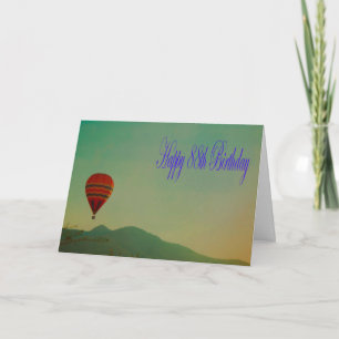 Happy 88th Birthday Hot Air Balloon Card