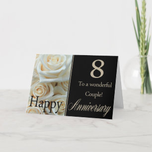 Happy 8th Anniversary roses Card