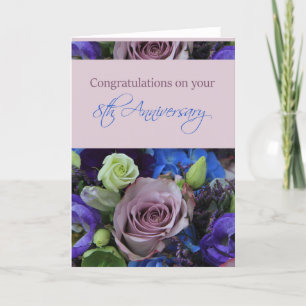 Happy 8th Anniversary roses Card