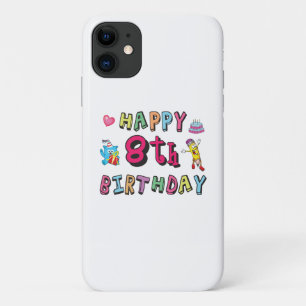 Happy 8th Birthday. 8 year b-day. Case-Mate iPhone Case