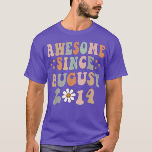 Happy 8th Birthday 8 Year Old Awesome Since August T-Shirt