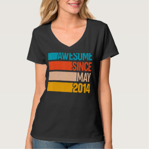 Happy 8th Birthday 8 Year Old Awesome Since May 20 T-Shirt