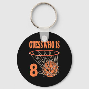 Happy 8th Birthday 8 Year Old Basketball 8th Birth Key Ring