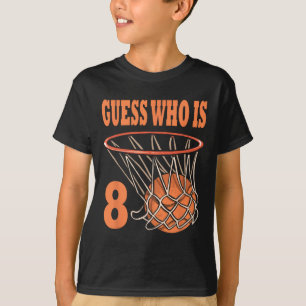 Happy 8th Birthday 8 Year Old Basketball 8th Birth T-Shirt