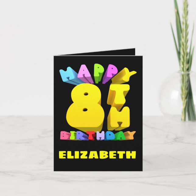 Happy 8th Birthday Card (Front)