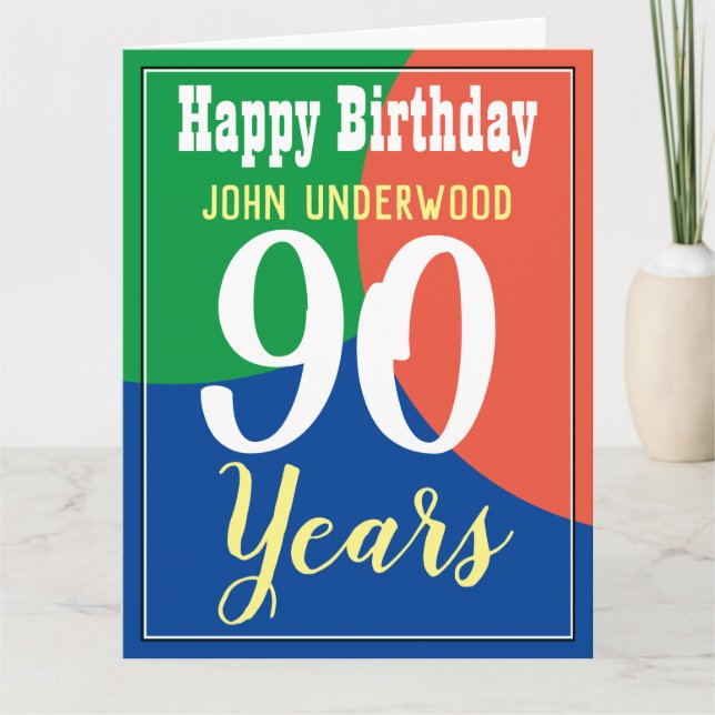Happy 90th Birthday Card (Front)