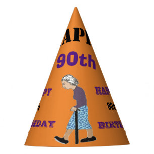 HAPPY 90TH BIRTHDAY PARTY HAT