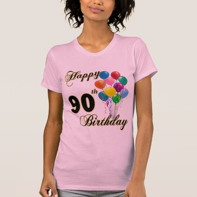 Happy 90th Birthday T-Shirt (Front)