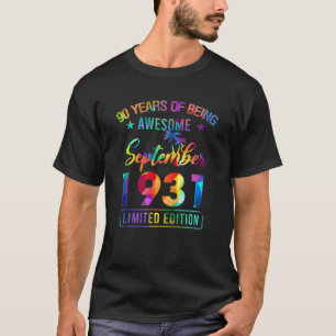 Happy 90Th Birthday Vintage September 1931 90 Year T-Shirt