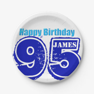 Happy 95th Birthday Personalised Paper Plates