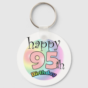 Happy 95th Birthday (roze) Key Ring
