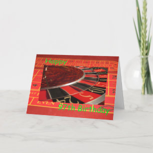 Happy 97th Birthday Roulette Wheel Card