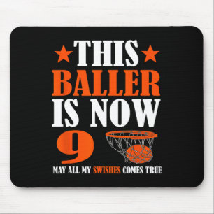 Happy 9th Birthday Bysketbyll 9th Birthday Mouse Pad