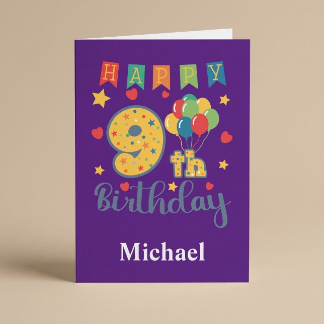 Happy 9th Birthday Card (Creator Uploaded)