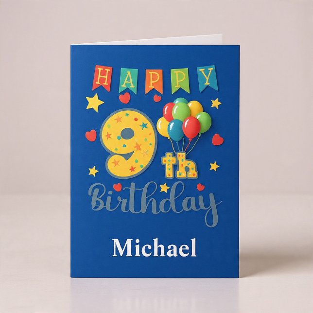 Happy 9th Birthday Card (Creator Uploaded)