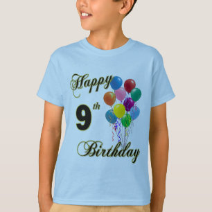 Happy 9th Birthday Gifts and Birthday Apparel T-Shirt