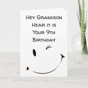 HAPPY *9th BIRTHDAY GRANDSON*** Card