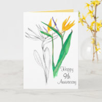 Happy 9th Wedding Anniversary Bird Of Paradise