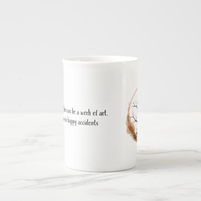 “Happy Accident” Fox Mug – Serene, Artsy, Thoughtf (Front)