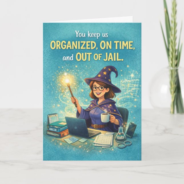 Happy Admin Pro Day - You're a Wizard! Card (Front)