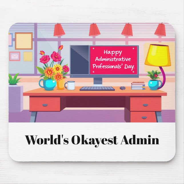 Happy Administrative Professionals Day Desk Mouse Pad (Front)
