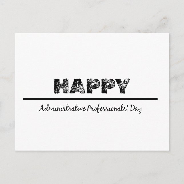 Happy Administrative Professionals' Day Postcard (Front)