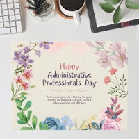 Happy Administrative Professionals Day Watercolor