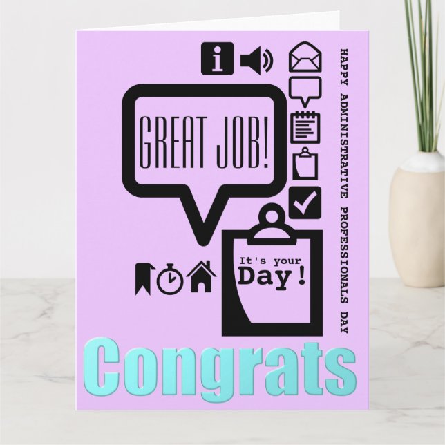 Happy Administrative Professionals Days L greeting Card (Front)