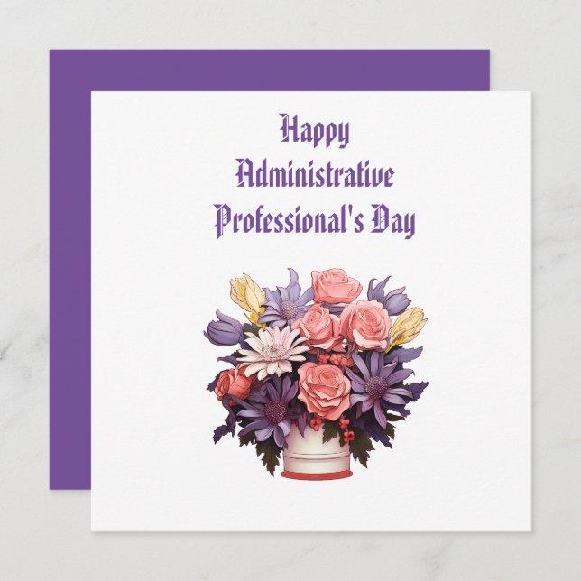 Happy Administrative Professionals Thank You card (Front/Back)
