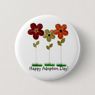 happy adoption day button